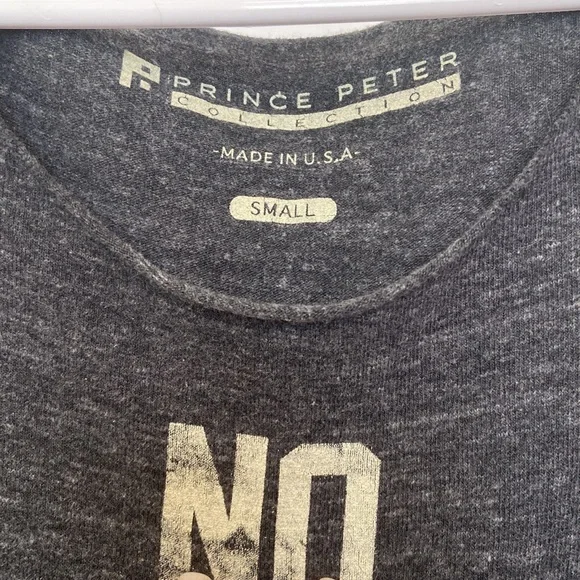 Prince Peter collection, NO BACKSTAGE PASSES Shirt Grey Cream Small - Picture 2 of 4